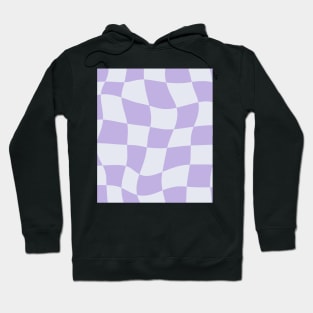 Lilac Swirl Checkered Pattern Y2K Danish Pastel Pattern Hoodie